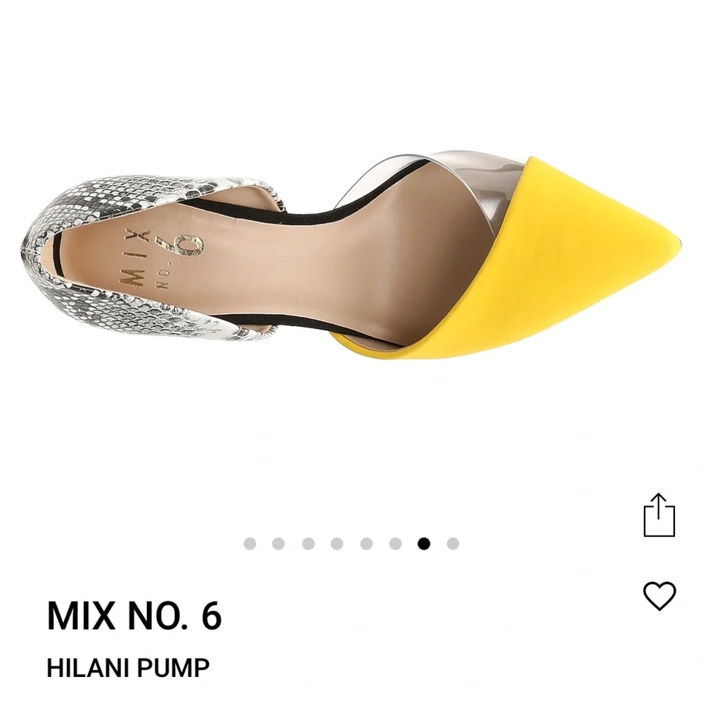 Mix No. 6 Hilani Pump in Yellow and Snake Skin - Picture 7 of 9